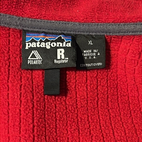 Patagonia Men’s Polartec Regulator Red Zip Up Fleeced Jacketet Size XL - Picture 13 of 15